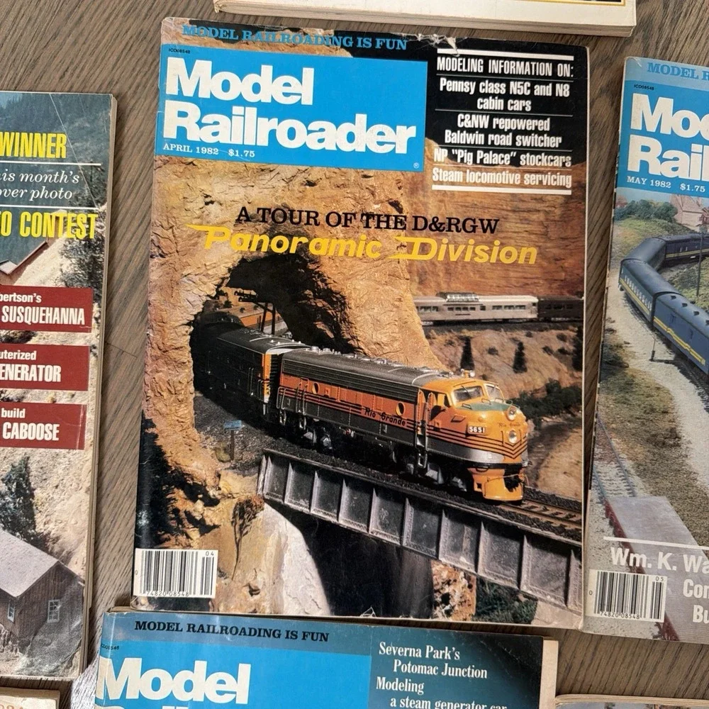 Model railroader Lot Of 7 Vintage Magazines 1982/1984